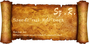Szerényi Róbert névjegykártya