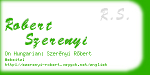 robert szerenyi business card